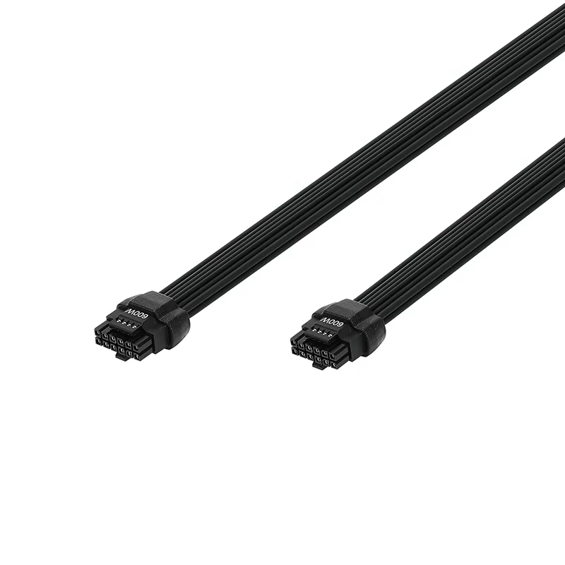 PCIe 5.0 Cable, 16AWG ATX 3.0 12VHPWR PCIE Cable, 600W Male to Male 16 (12+4) Pin PCIE5 Cable for RTX 4090TI, 4080TI, 3090TI