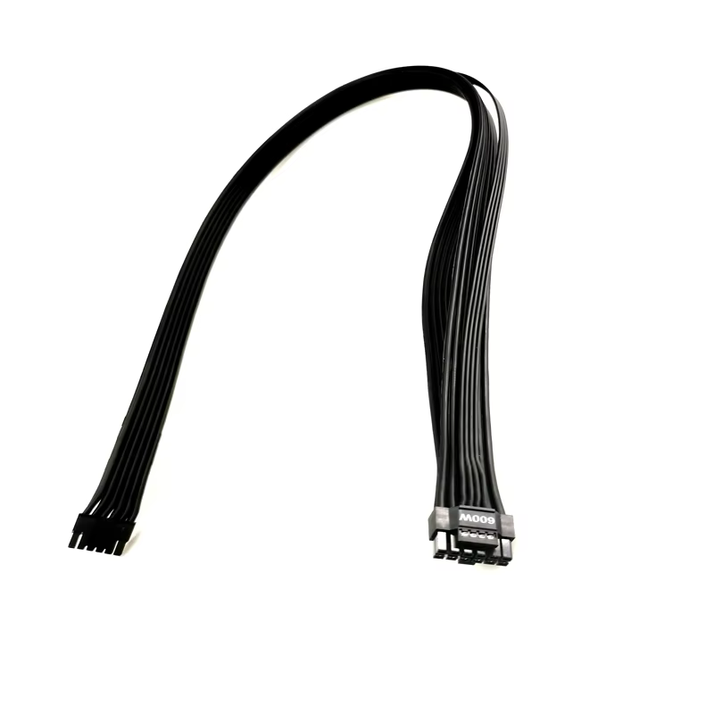 New 16AWG PCIE 5.0 12VHPWR 16Pin 12+4Pin Connector Male to 16Pin Male Power Extension Cable PVC 3A Fast Charging Black