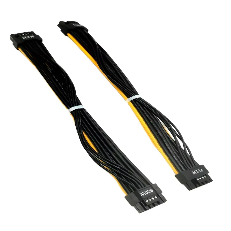 12+4pin to 12+4pin PCIE 5.0 GPU Cables, TPE PSU Extension Cable Male to Male 16Pin Connector for RTX 3090Ti RTX 4090