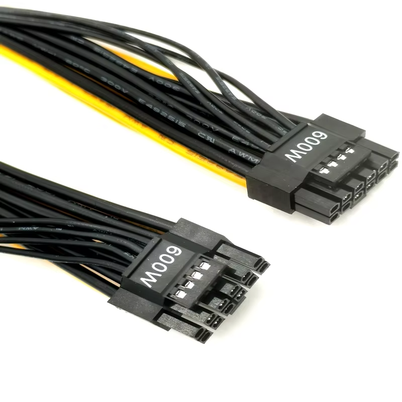 12+4pin to 12+4pin PCIE 5.0 GPU Cables, TPE PSU Extension Cable Male to Male 16Pin Connector for RTX 3090Ti RTX 4090