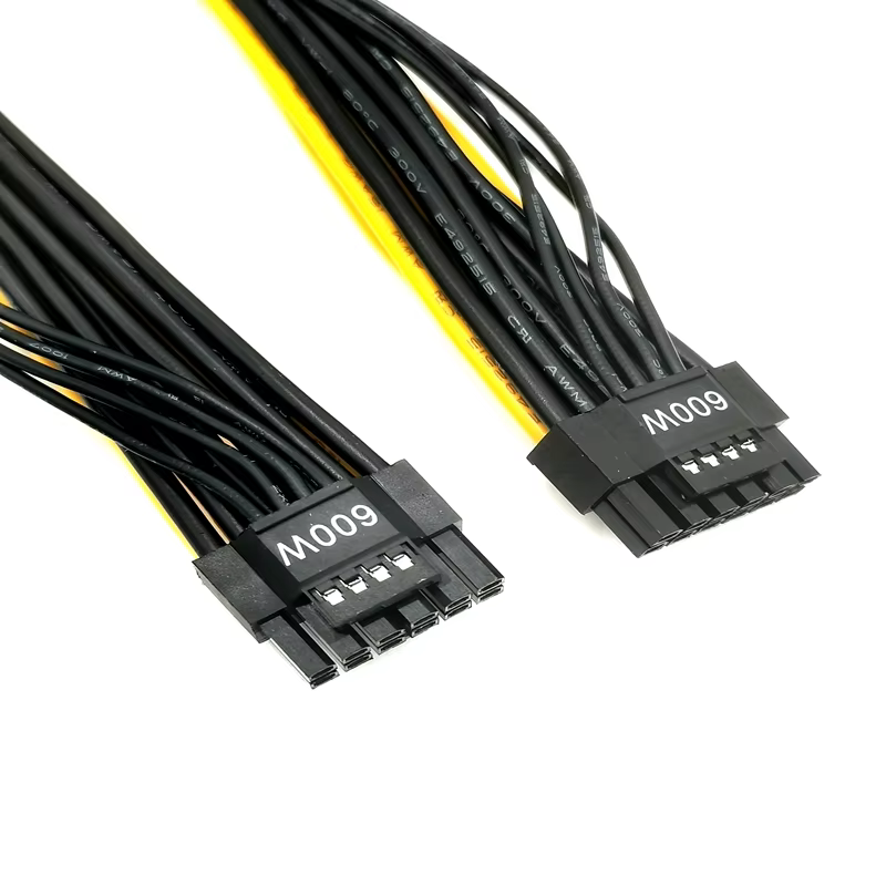 12+4pin to 12+4pin PCIE 5.0 GPU Cables, TPE PSU Extension Cable Male to Male 16Pin Connector for RTX 3090Ti RTX 4090