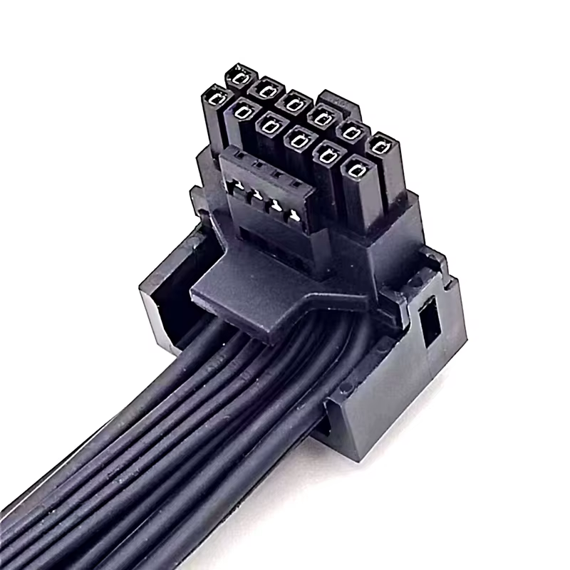 PCIe 5.0 GPU Cables 12+4pin to 16Pin Right-Angle TPE Extension Cable for RTX 3090Ti/4090 Computer
