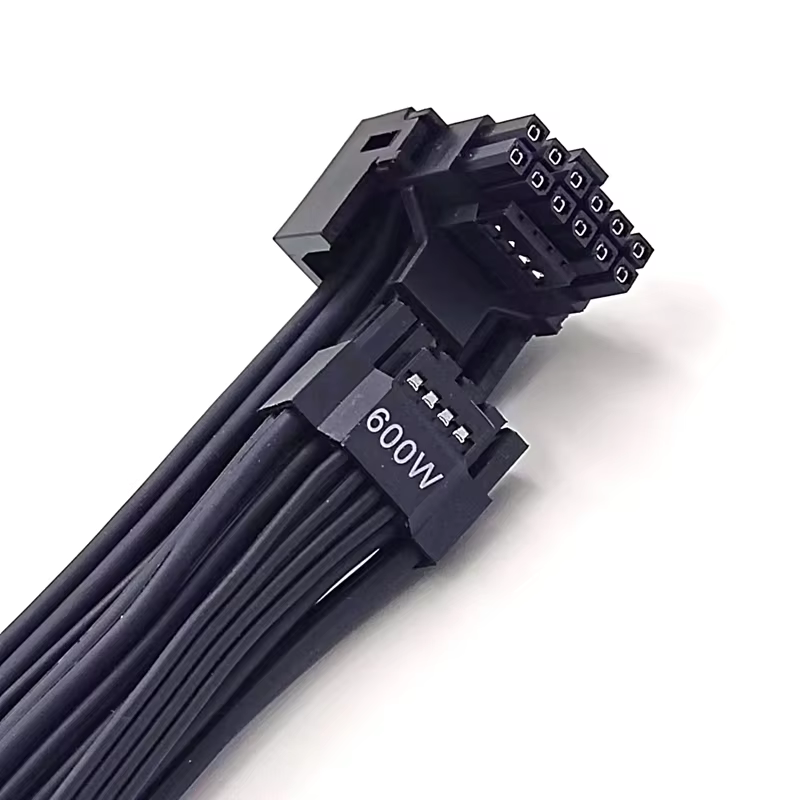 PCIe 5.0 GPU Cables 12+4pin to 16Pin Right-Angle TPE Extension Cable for RTX 3090Ti/4090 Computer