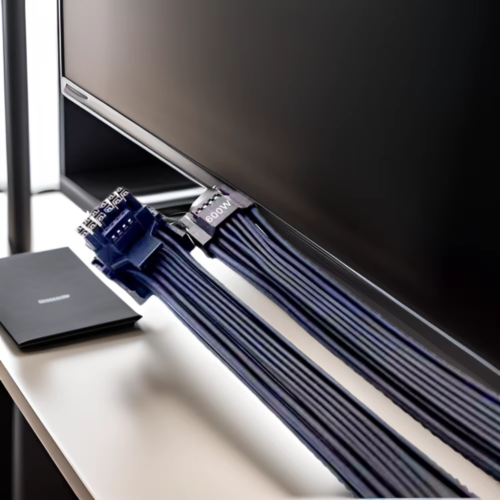 PCIe 5.0 GPU Cables 12+4pin to 16Pin Right-Angle TPE Extension Cable for RTX 3090Ti/4090 Computer