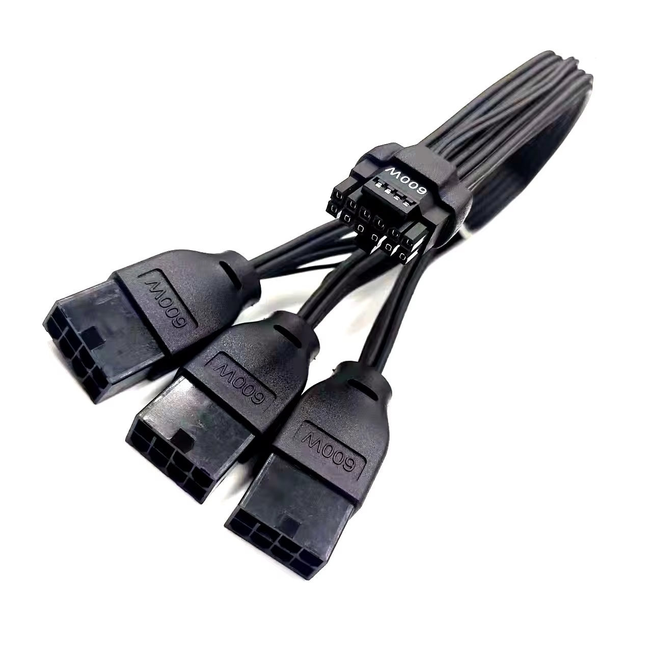 PCI-e 5.0 Extension Cable 30cm 1ft 16 Pin(12+4) Male to PCIE 3x8Pin(6+2) Female Extension Cable 12VHPWR 16AWG Cable