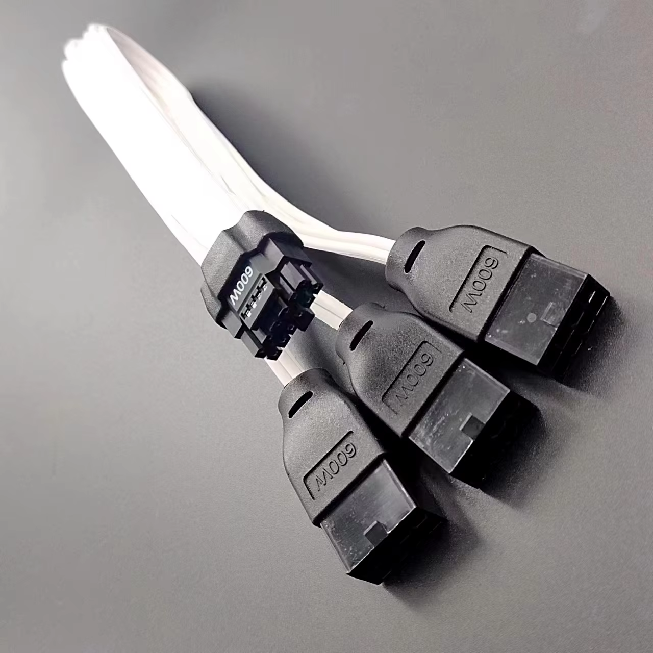 PCI-e 5.0 Extension Cable 30cm 1ft 16 Pin(12+4) Male to PCIE 3x8Pin(6+2) Female Extension Cable 12VHPWR 16AWG Cable