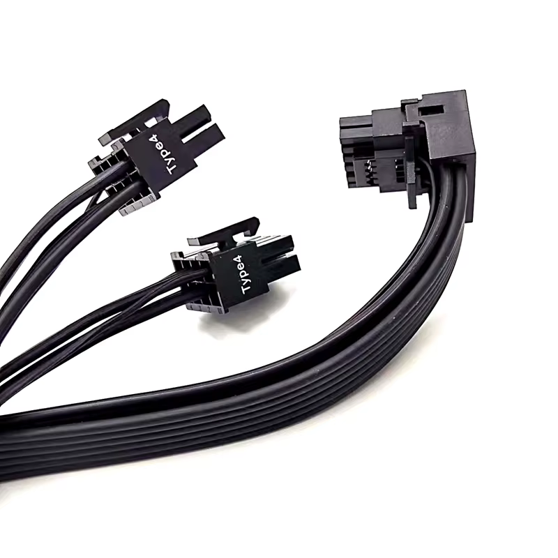 600W PCIe 5.0 / Gen 5 12VHPWR PSU Cable – Fits Type-4 PSUs Via Dual 8-pin PCIe – 12+4pin Connector