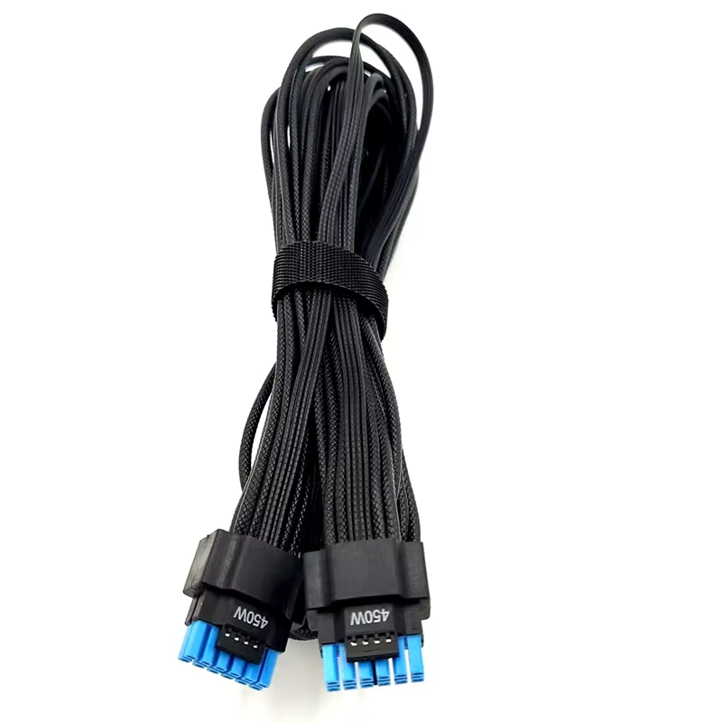 12+4 PCIE 5.0 Type 4 Adapter Cable with PVC TPE Jacket 12VHPWR 16AWG 3A Fast Charging Compatible GPU RTX 3090Ti 4070Ti 4080 4090