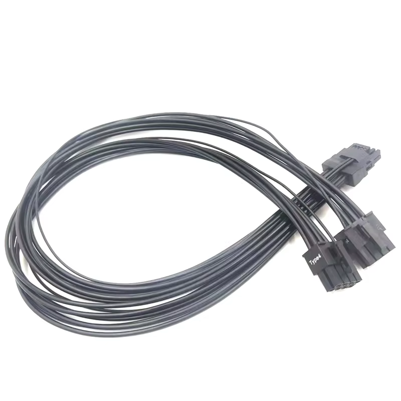 12+4 PCIE 5.0 Compatible 12VHPWR Soldering Cable for GPU RTX 3090Ti 4070Ti 4080 4090 2*8P 16AWG Right-Angle Connectors TPE
