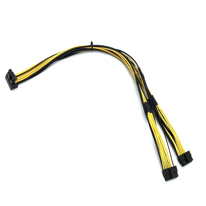 Dual 8P Right-Angle Cable 12VHPWR 3.0 12+4 PCIE 5.0 Compatible TPE PVC Jacket GPU RTX 3090Ti 4070Ti 4080 4090 3A Fast Charging