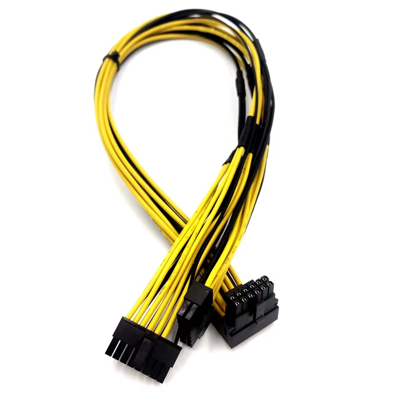 Dual 8P Right-Angle Cable 12VHPWR 3.0 12+4 PCIE 5.0 Compatible TPE PVC Jacket GPU RTX 3090Ti 4070Ti 4080 4090 3A Fast Charging