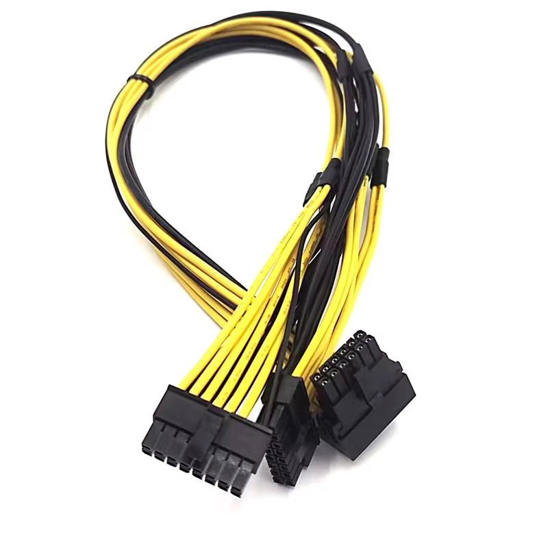 Dual 8P Right-Angle Cable 12VHPWR 3.0 12+4 PCIE 5.0 Compatible TPE PVC Jacket GPU RTX 3090Ti 4070Ti 4080 4090 3A Fast Charging