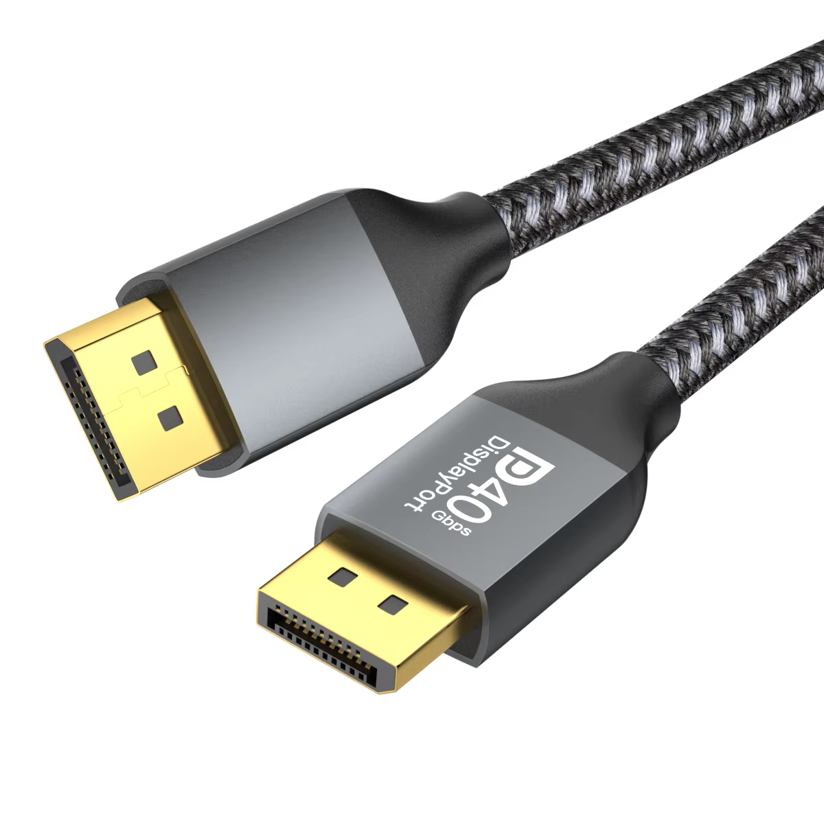 40Gbps DP 2.1 16K Nylon Jacket DisplayPort Cable 3FT 6.6FT 10FT Compatible G Sync Gaming Monitor 5090/7900XTX for Computer Use