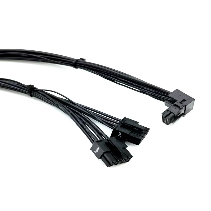CORSAI 600W 12+4pin Dual 8pin Gen5 Type-4 PCIE 5.0 Power Cable 12VHPWR Gold-Plated Terminal Compatible with Server Use