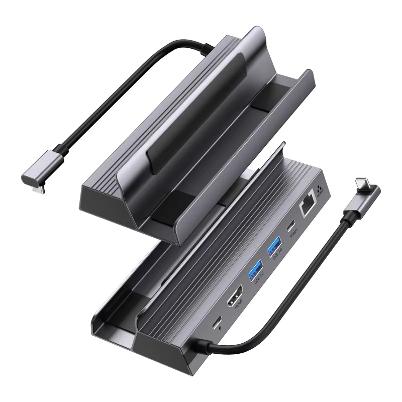 Handheld Expansion Dock 1000MB/s RJ45 Ethernet 6 1 Dock Station Featuring USBC PD HD 2.1 USBA Type C Interface New In-Stock