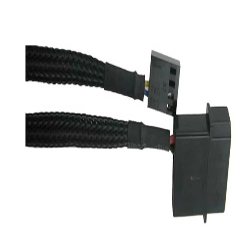 USB 2.0 Cable for Computer Case with PVC Jacket Braid Shielding 3A Fast Charging Front Panel Fan Connector MY Brand Model MY5018