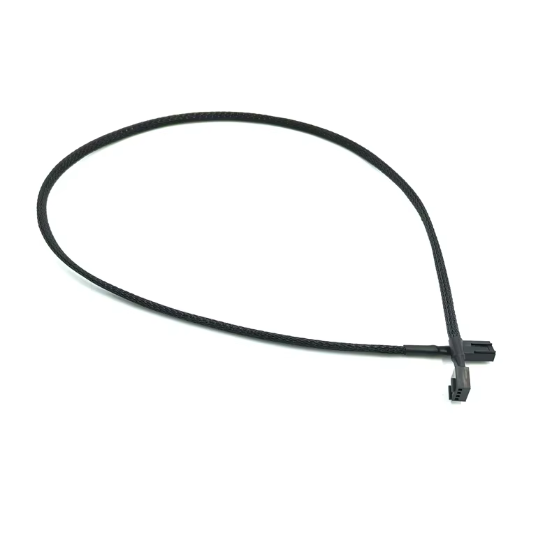 4Pin PWM Female Female 60cm Black Whole Sleeve Fan Cable USB 2.0 Standard PVC Jacket Custom Length Braid Shielding Computer
