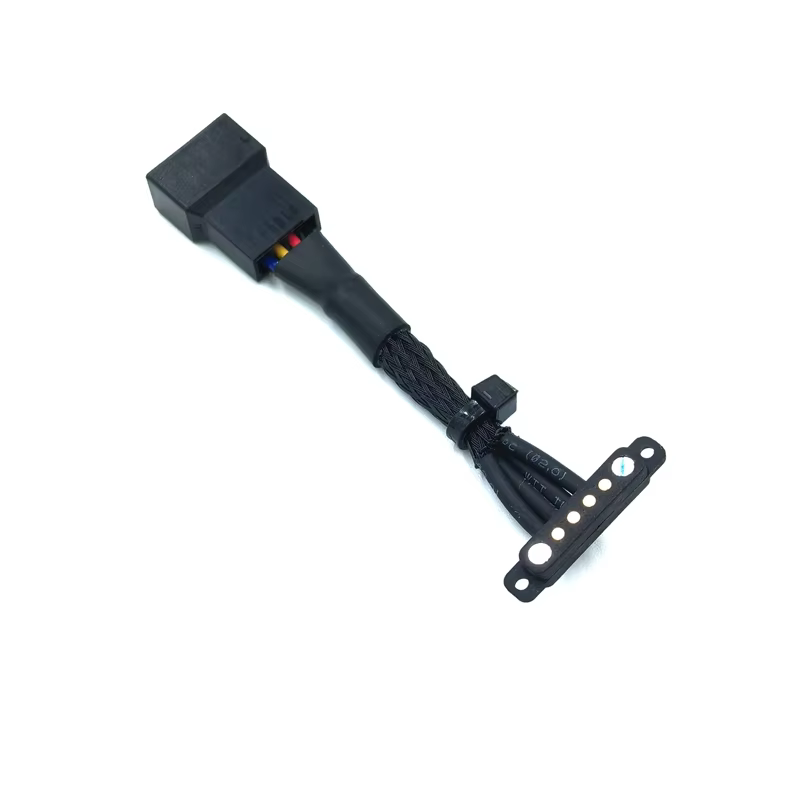 Customized Cable Magnetic Braid PVC USB 2.0 4Pin PWM Male and Female Black MY Brand MYD4F-4F Computer Fan Cable