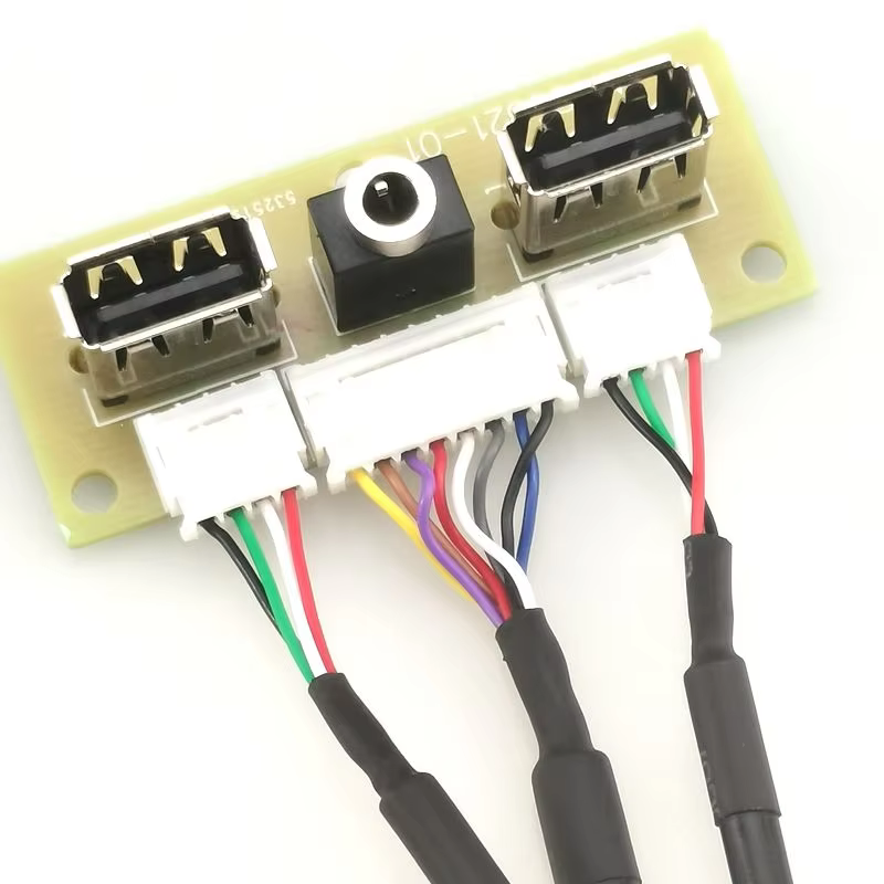 2-in-1 Computer Host USB2.0 Microphone Earphone Board with Cables Encased in Laptop Case & Covers