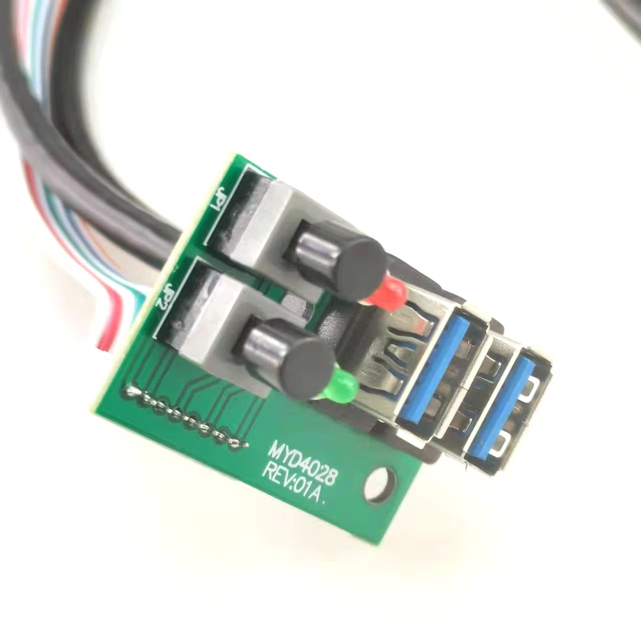 Dual USB3.0 Power SW and LED Front Case Panel Cable for Computer
