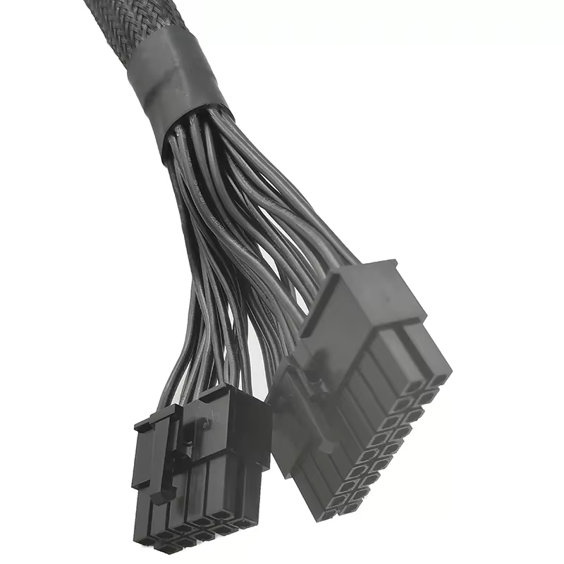 Full Copper Core 24pin Male Electrical Power Supply Extension Cable 18+10 Male Motherboard for Computer Use