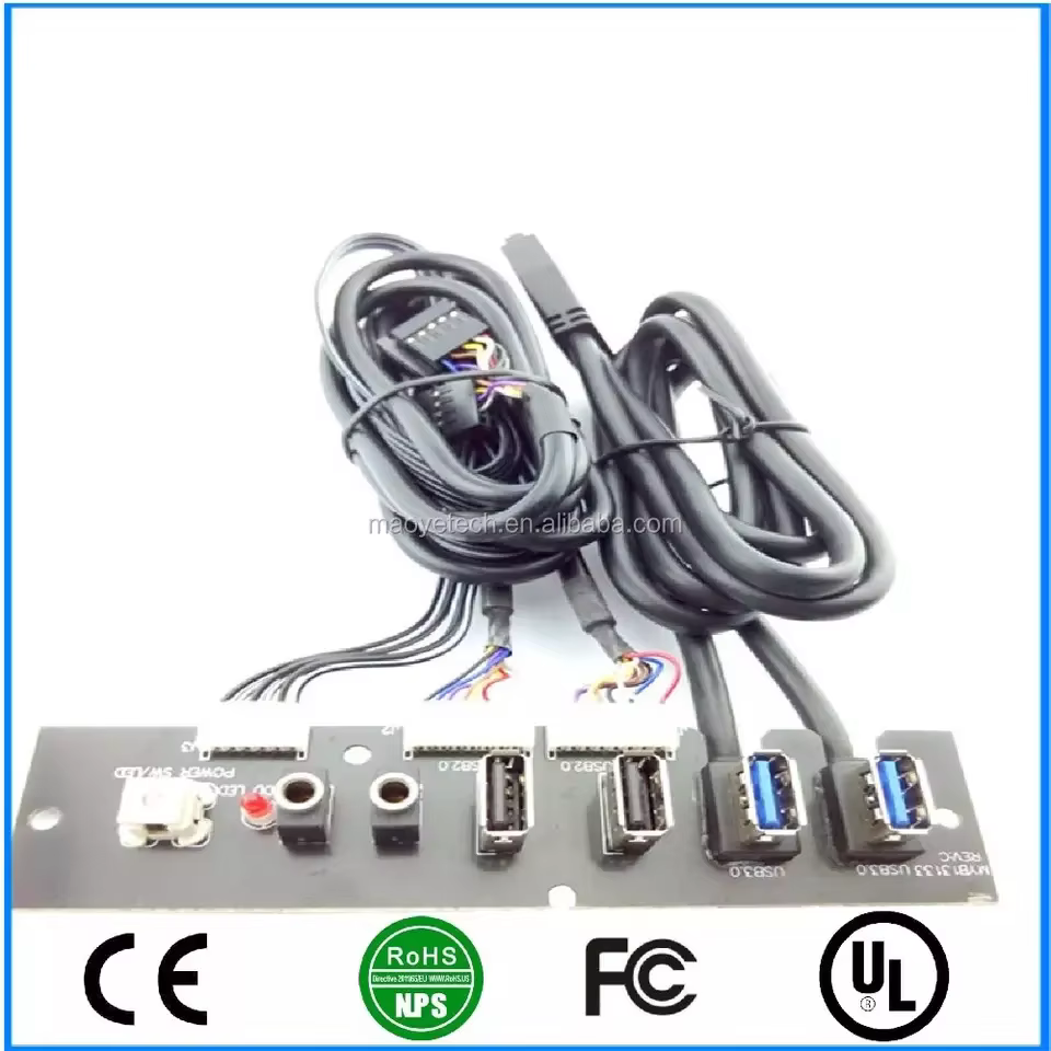Front Panel Dual USB3.0+Dual USB2.0 HD AUDIO+LED SW Computer case Front Panel Cable
