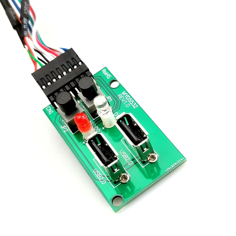 MYD 5532 Front Panel Dual USB2.0+LED SW Computer Case Cable CN