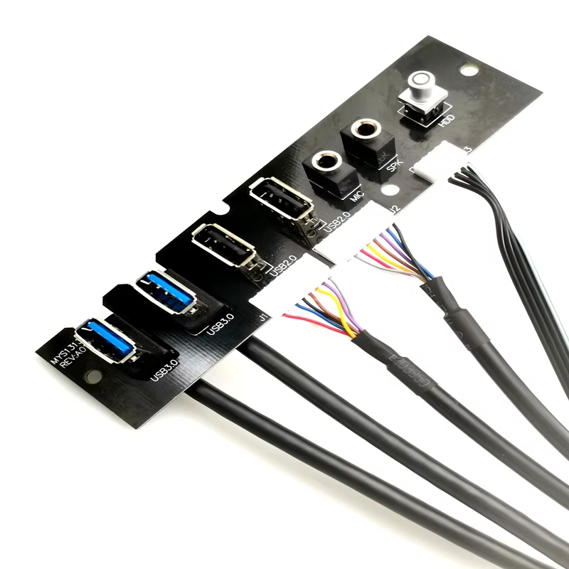 Front Panel Dual USB3.0+Dual USB2.0 HD AUDIO+LED SW Computer case Front Panel Cable Upgrade Model 13133