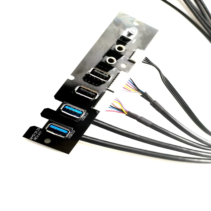 Front Panel Dual USB3.0+Dual USB2.0 HD AUDIO+LED SW Computer case Front Panel Cable Upgrade Model 13133