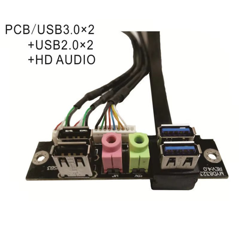 Computer case Front Panelcable with USB3.0 2.0 and HD AUDIO Computer case Front Panel Cable Can with Fate Cable and Round Cable