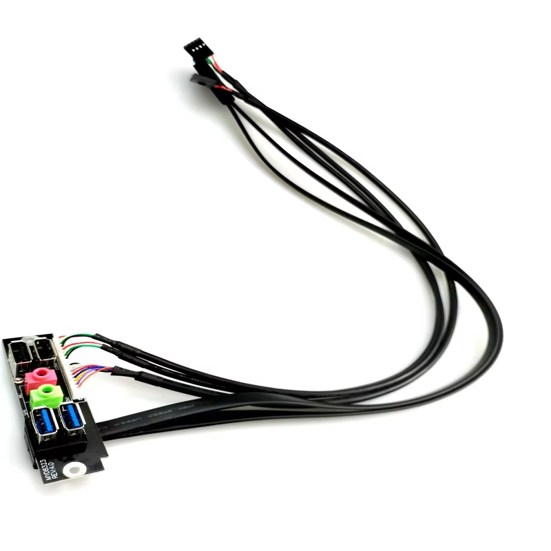 Computer case Front Panelcable with USB3.0 2.0 and HD AUDIO Computer case Front Panel Cable Can with Fate Cable and Round Cable