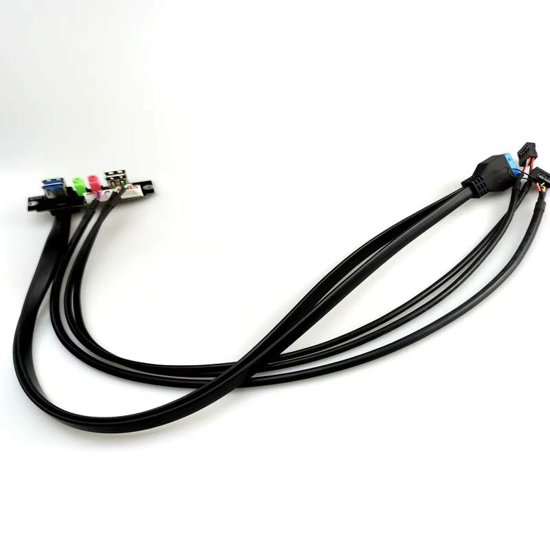 Computer case Front Panelcable with USB3.0 2.0 and HD AUDIO Computer case Front Panel Cable Can with Fate Cable and Round Cable