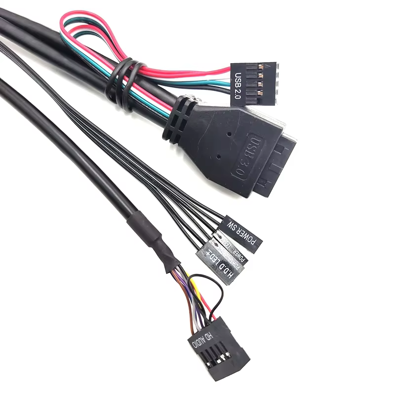 Factory Sell Can OEM ODM USB3.0 Power HD AUDIO Computer case Front Panel Inner Cable for Computer