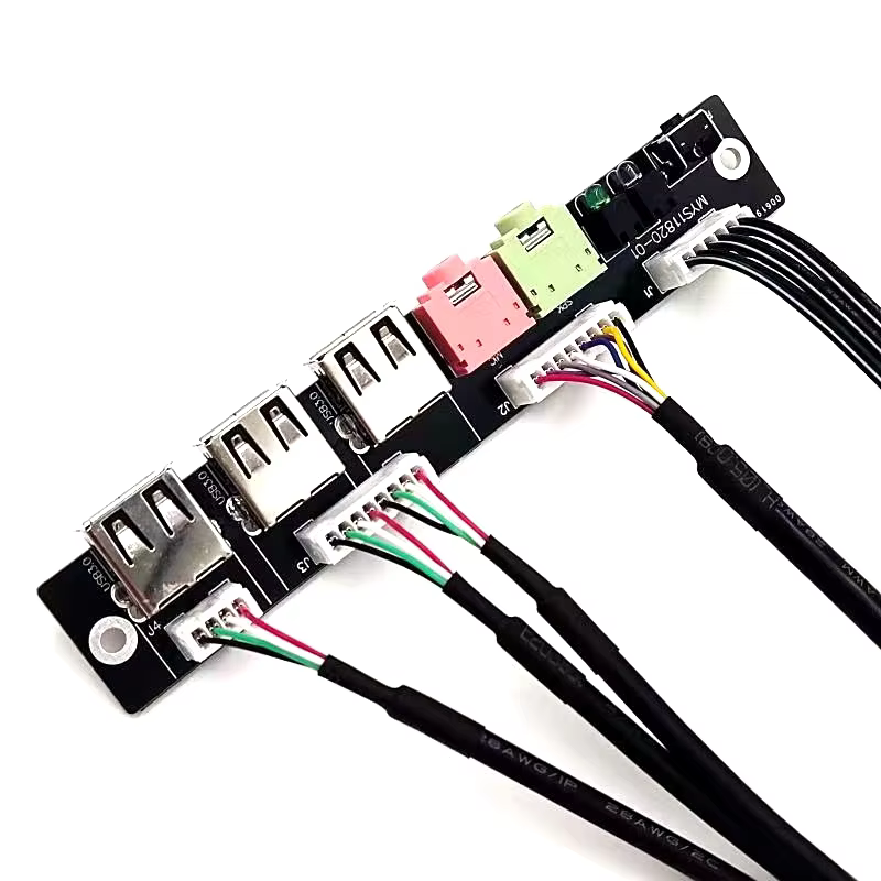 3 USB2.0+HD AUDIO Jack Power SW and LED Computer case Front Panel Cable for Computer All-in-one Computer