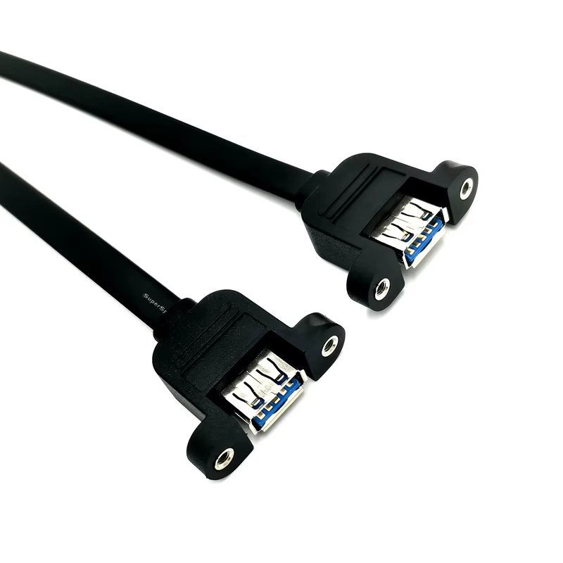 High Quality Dual Flat PVC Tinned Copper Core USB 3.0 to USB 2.0 Slim 20 Pin Foil Shielded Cable for Computer