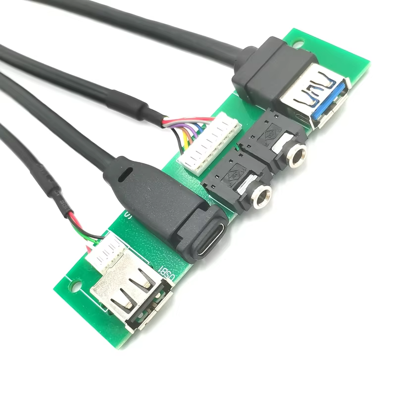 Maoye MY9225 High Quality USB2.0 + USB3.0 10Gbps 3A Fast Charging HD Audio Jack PVC Jacket Tinned Copper Conductor Computer