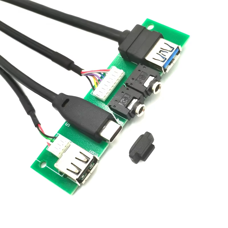 Maoye MY9225 High Quality USB2.0 + USB3.0 10Gbps 3A Fast Charging HD Audio Jack PVC Jacket Tinned Copper Conductor Computer