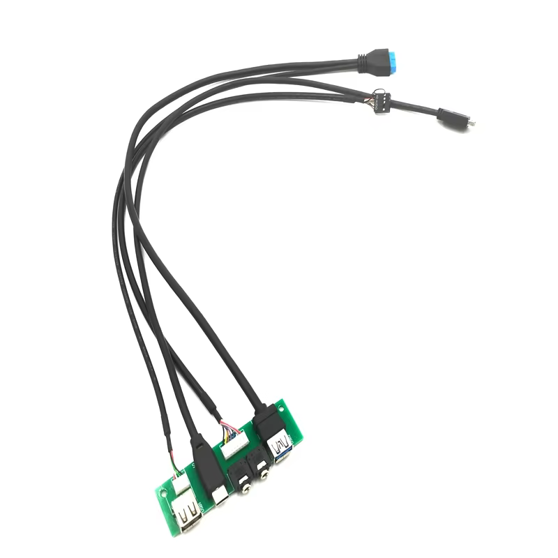 Maoye MY9225 High Quality USB2.0 + USB3.0 10Gbps 3A Fast Charging HD Audio Jack PVC Jacket Tinned Copper Conductor Computer