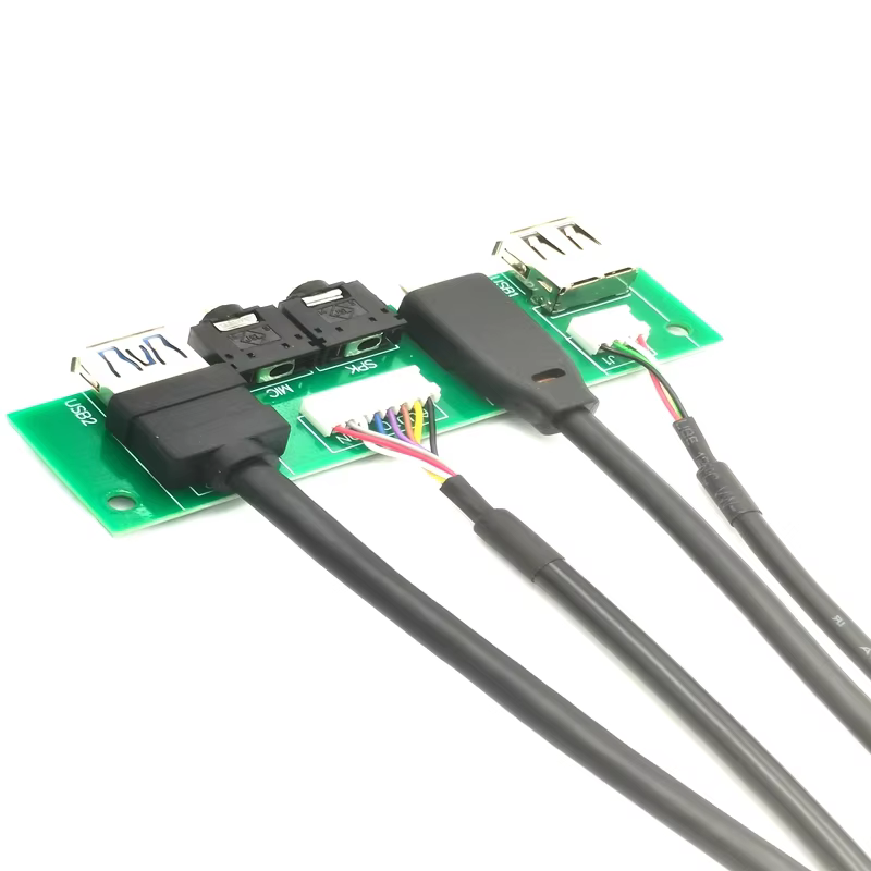 Maoye MY9225 High Quality USB2.0 + USB3.0 10Gbps 3A Fast Charging HD Audio Jack PVC Jacket Tinned Copper Conductor Computer