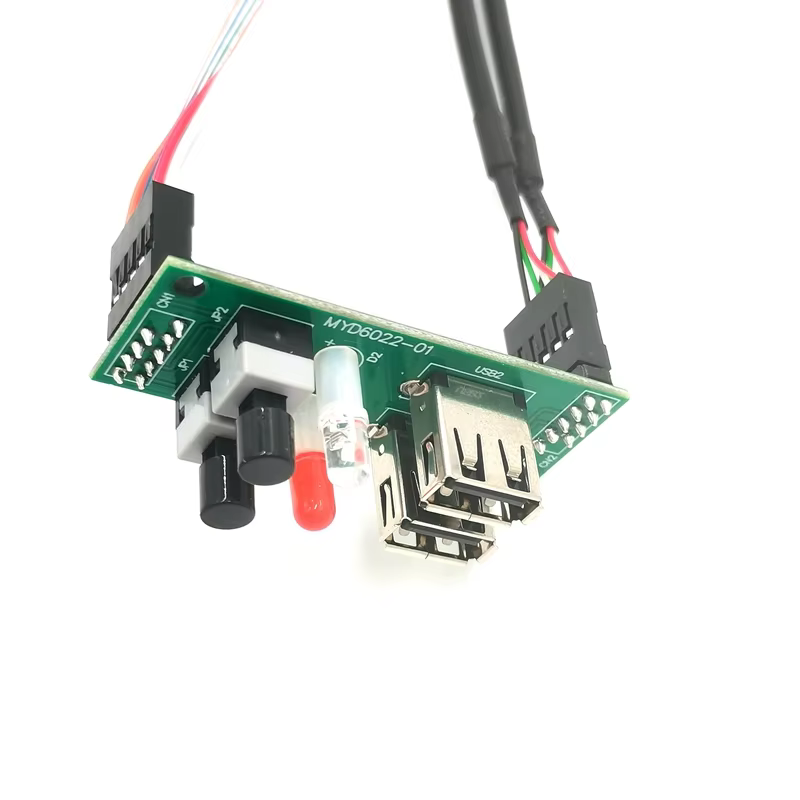 OEM ODM High Quality HDD LED Power LED and Power SW Dual USB 2.0 Computer case Front Panel Cable