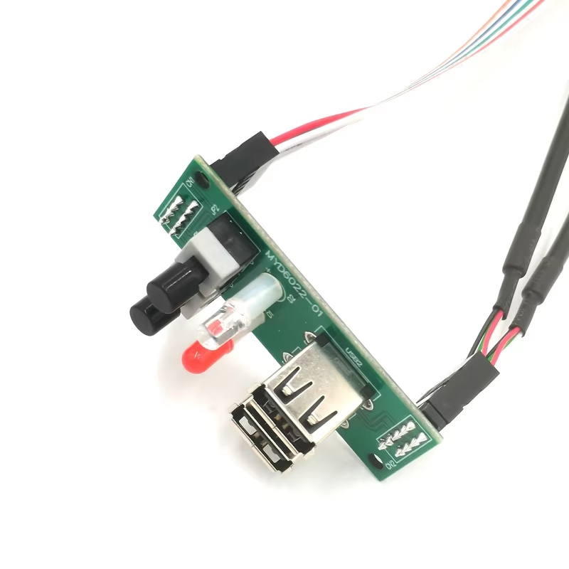 OEM ODM High Quality HDD LED Power LED and Power SW Dual USB 2.0 Computer case Front Panel Cable