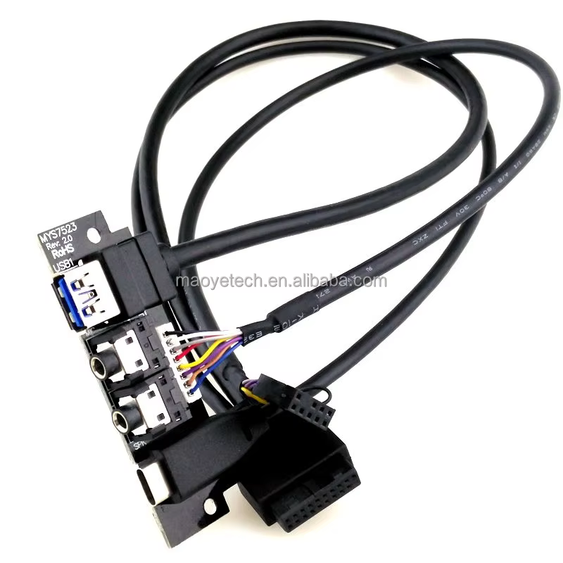 Factory Direct Outlet USB Type C Female Computer Case Front Panel Cable with 3A Fast Charging PVC Jacket PC Motherboard