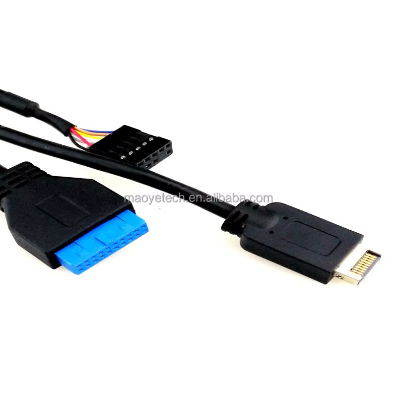 Factory Direct Outlet USB Type C Female Computer Case Front Panel Cable with 3A Fast Charging PVC Jacket PC Motherboard