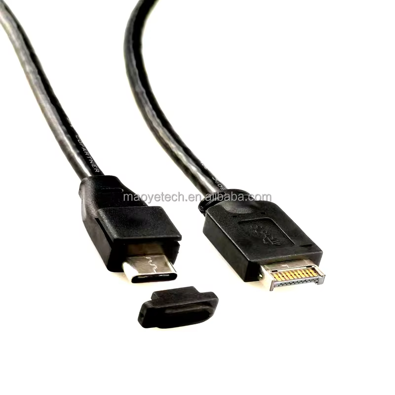 Factory Direct Outlet USB Type C Female Computer Case Front Panel Cable with 3A Fast Charging PVC Jacket PC Motherboard