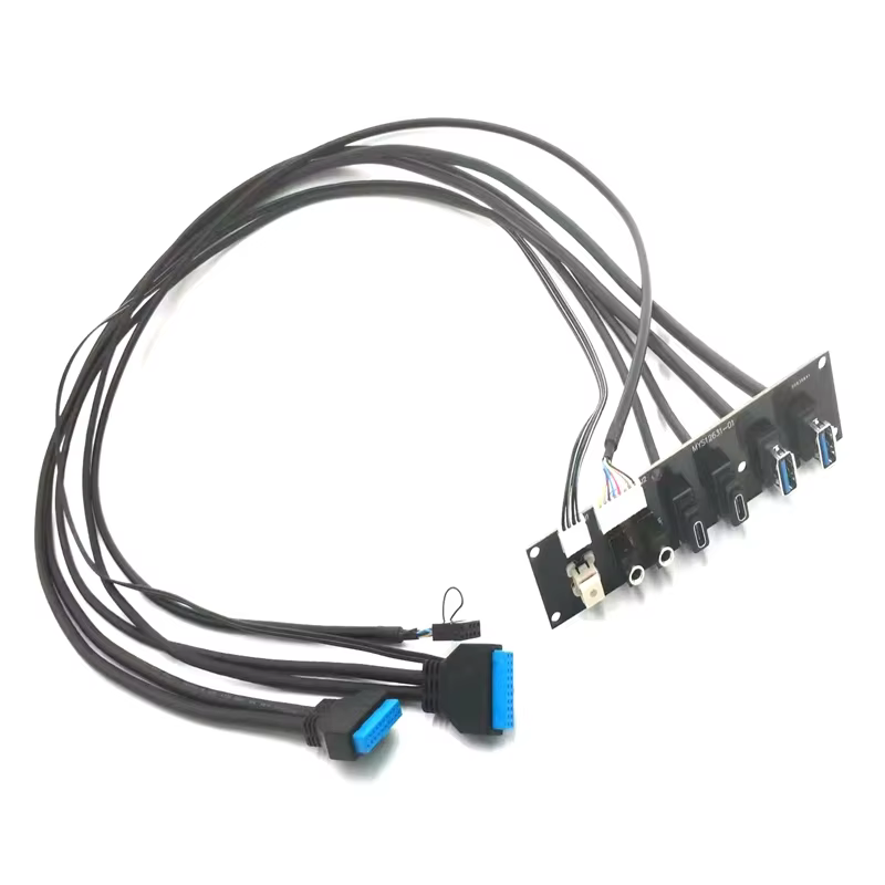 Factory Direct Sell Outlet PC Motherboard USB33.0 and Type C Female HD AUDIO Jack Computer PC case Front Panel Cable