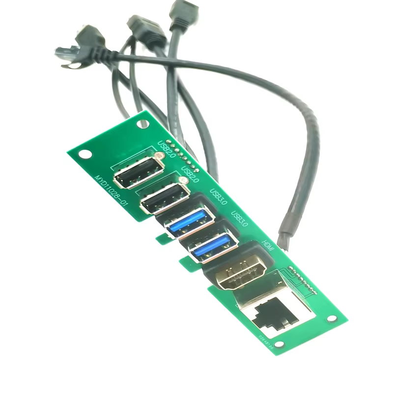 Factory Manufacture Computer case Front Panel Cable with Dual USB 2.0 and Dulal 3.0 RJ45 Ethernet HDTV Cable