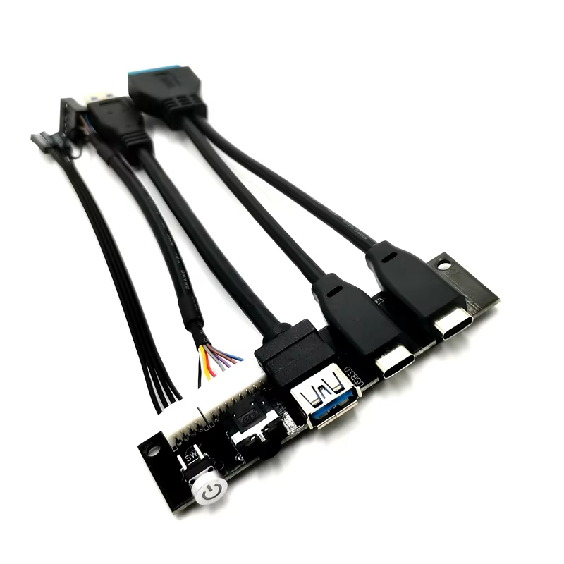 Internal Computer Connect Cable PC Mother USB33.0 and Type C Female HD AUDIO Jack Computer PC case Front Panel Cable
