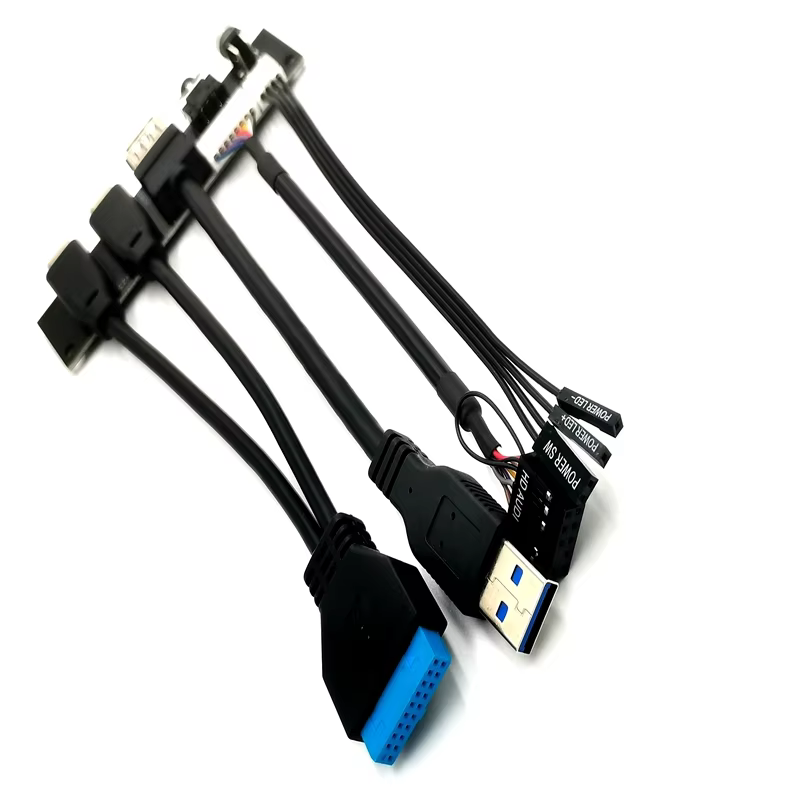 Internal Computer Connect Cable PC Mother USB33.0 and Type C Female HD AUDIO Jack Computer PC case Front Panel Cable