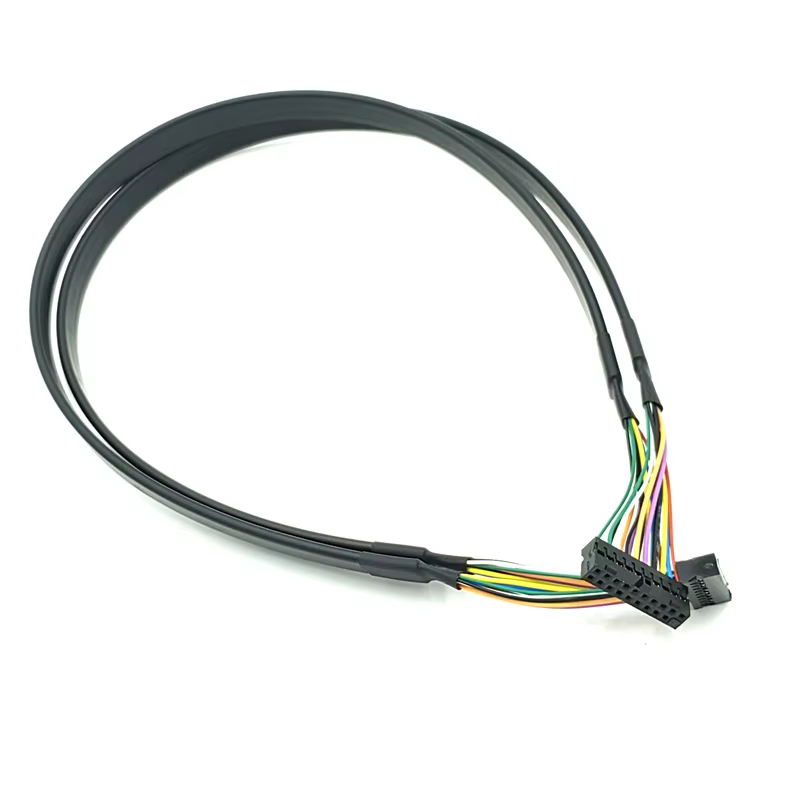 Small 20-Pin to Small 20-Pin USB3.0 Data Cable 2*10-Pin Flat Stripped Female End for Computers