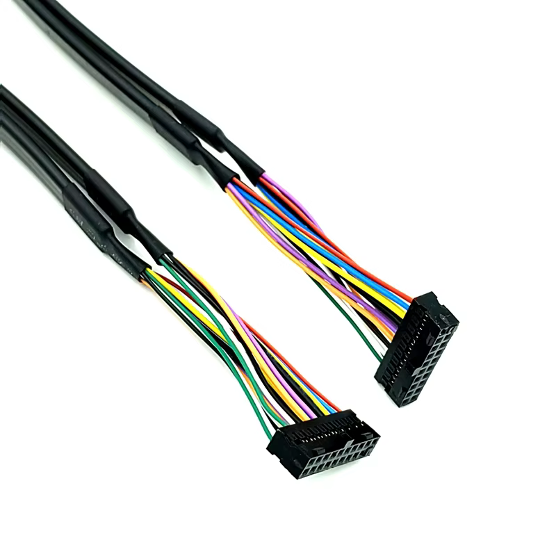 Small 20-Pin to Small 20-Pin USB3.0 Data Cable 2*10-Pin Flat Stripped Female End for Computers